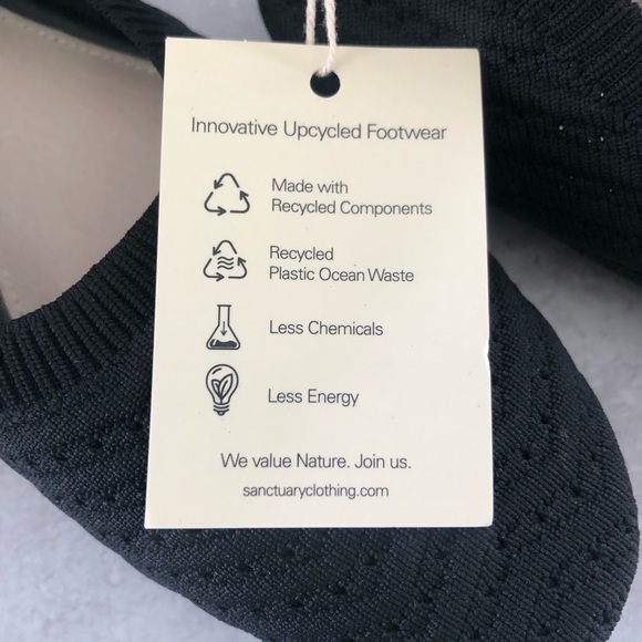 SANCTUARY Social Smart Creation Knit Ballet Flats, Black 8 New In Box! - Picture 3 of 8